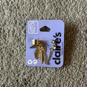 Earring and cuff gold